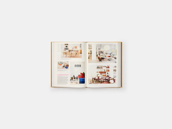 Spreads are colorful and engaging, with the majority of the content being visual images from the Herman Miller archives, from magazines and other publications, and various other publications.