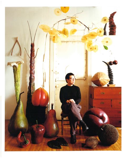Artist Ming Fay, known for his larger-than-life depictions of the natural world, sits for a portrait in his New York City studio. He died at age 82.