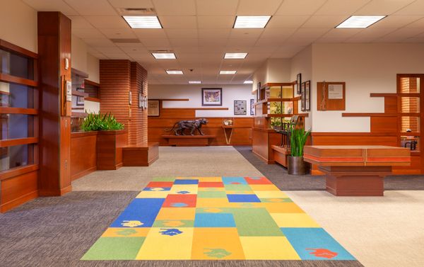 An interior room of Domino’s Farms.