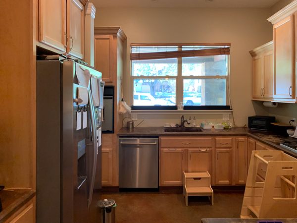 By expanding the entryway, they were able to leave more square footage for the kitchen, a space which once was dated and clunky with cabinets.