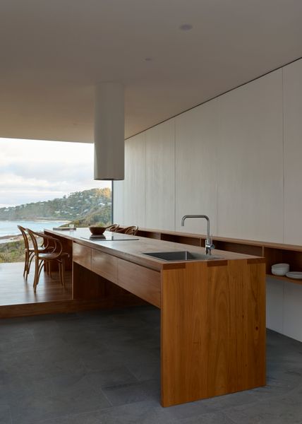 The custom kitchen bench and dining table "felt like a splurge