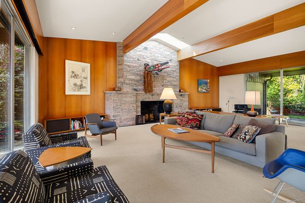 The home underwent gradual renovations over the years, one of which added skylights to the living room after a storm knocked a 110-foot tree into the home.